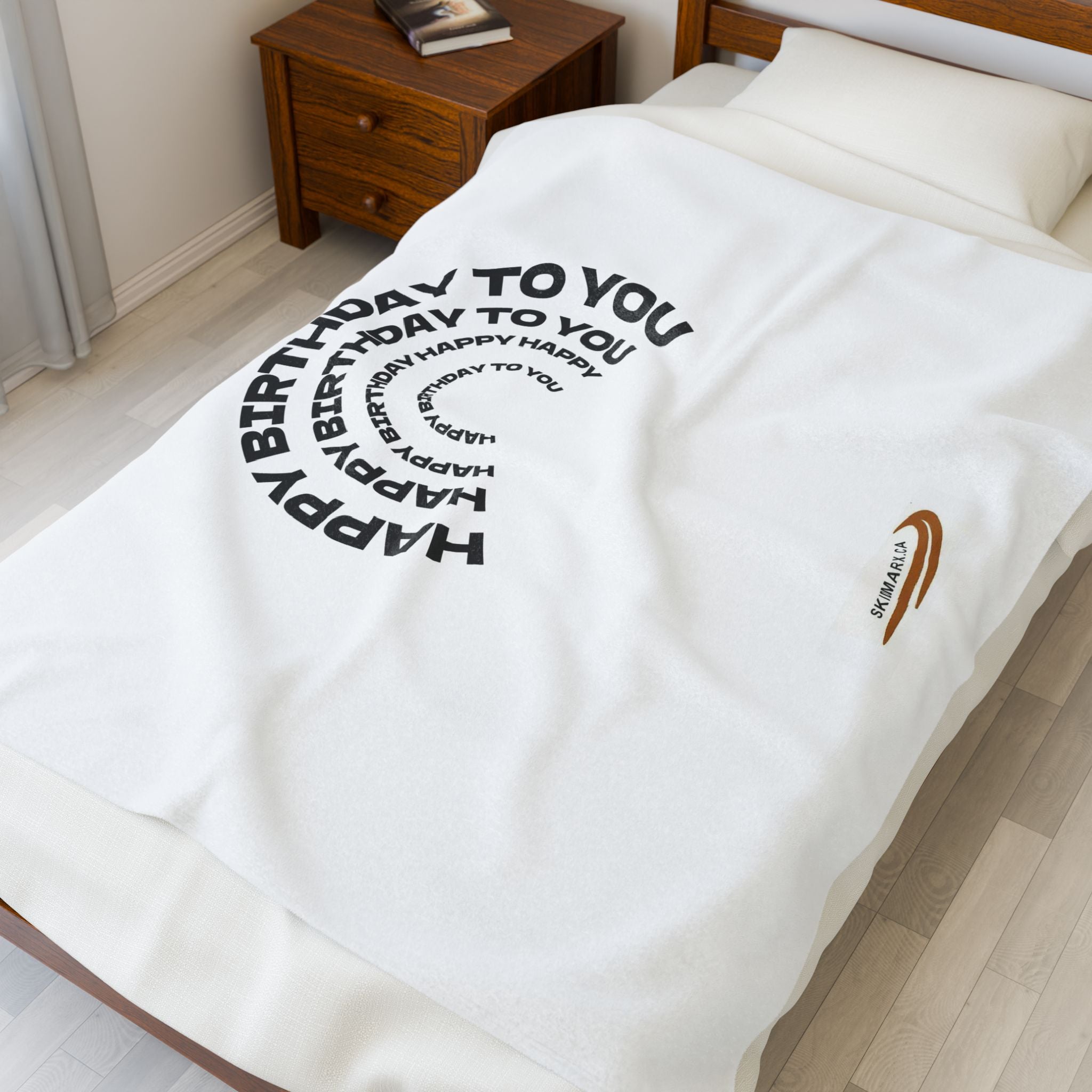 Cozy Birthday Velveteen Plush Blanket | Gifts for Her, Home Decor, Birthday Present, Bedtime Comfort, Celebration Essentials