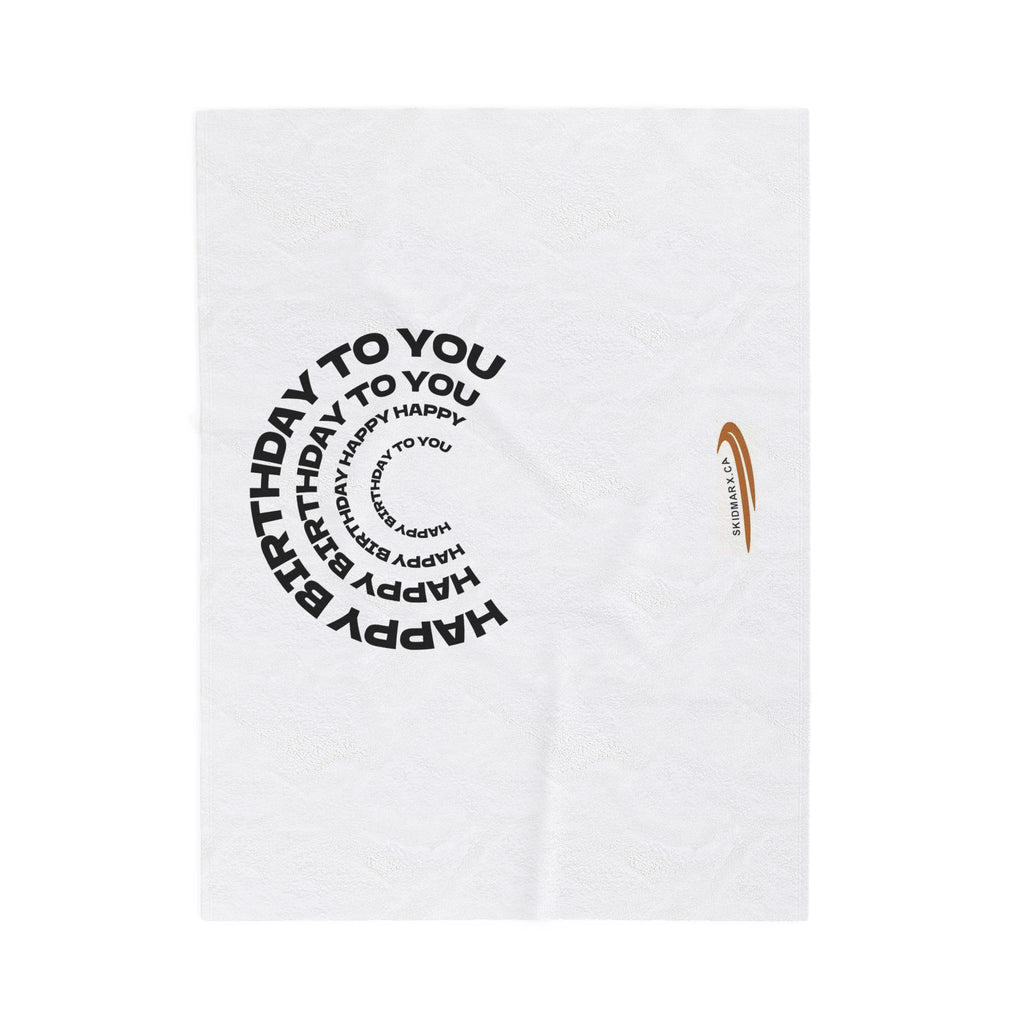 Cozy Birthday Velveteen Plush Blanket | Gifts for Her, Home Decor, Birthday Present, Bedtime Comfort, Celebration Essentials