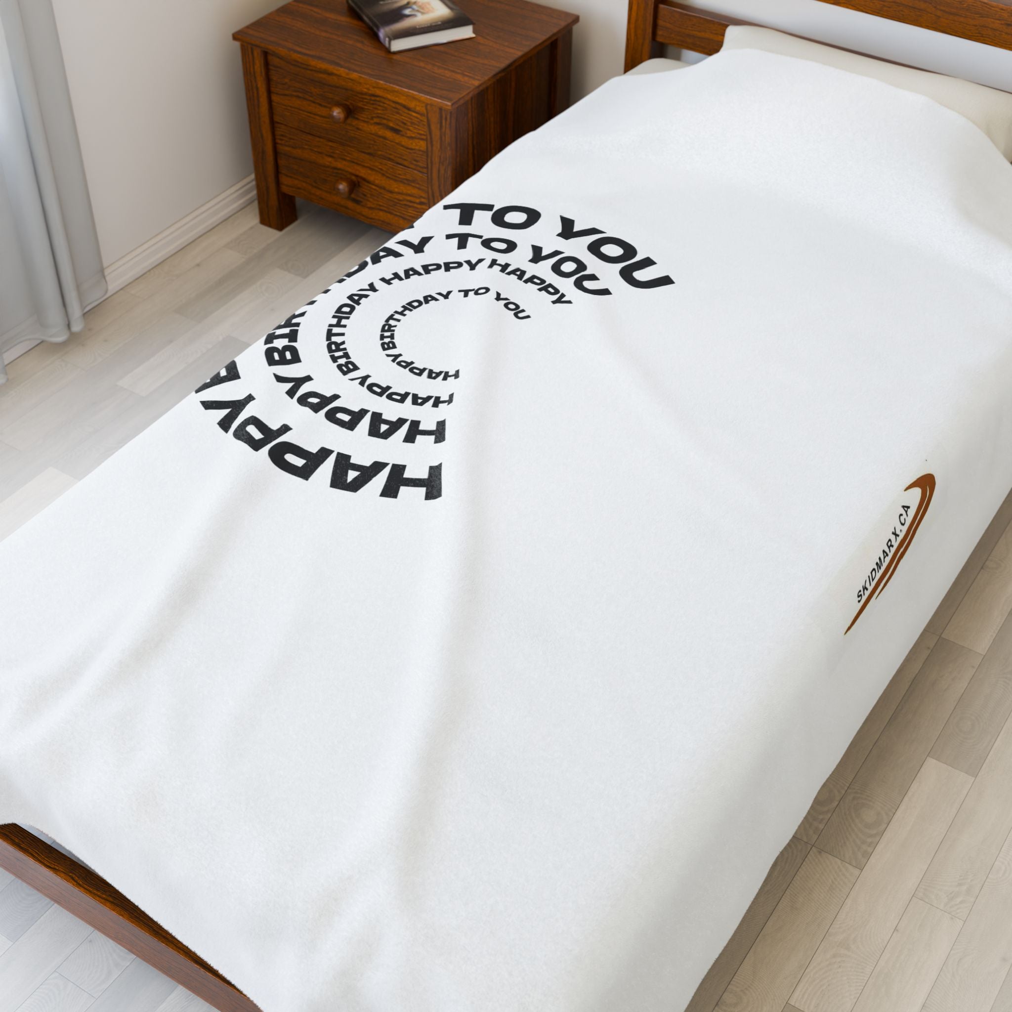 Cozy Birthday Velveteen Plush Blanket | Gifts for Her, Home Decor, Birthday Present, Bedtime Comfort, Celebration Essentials